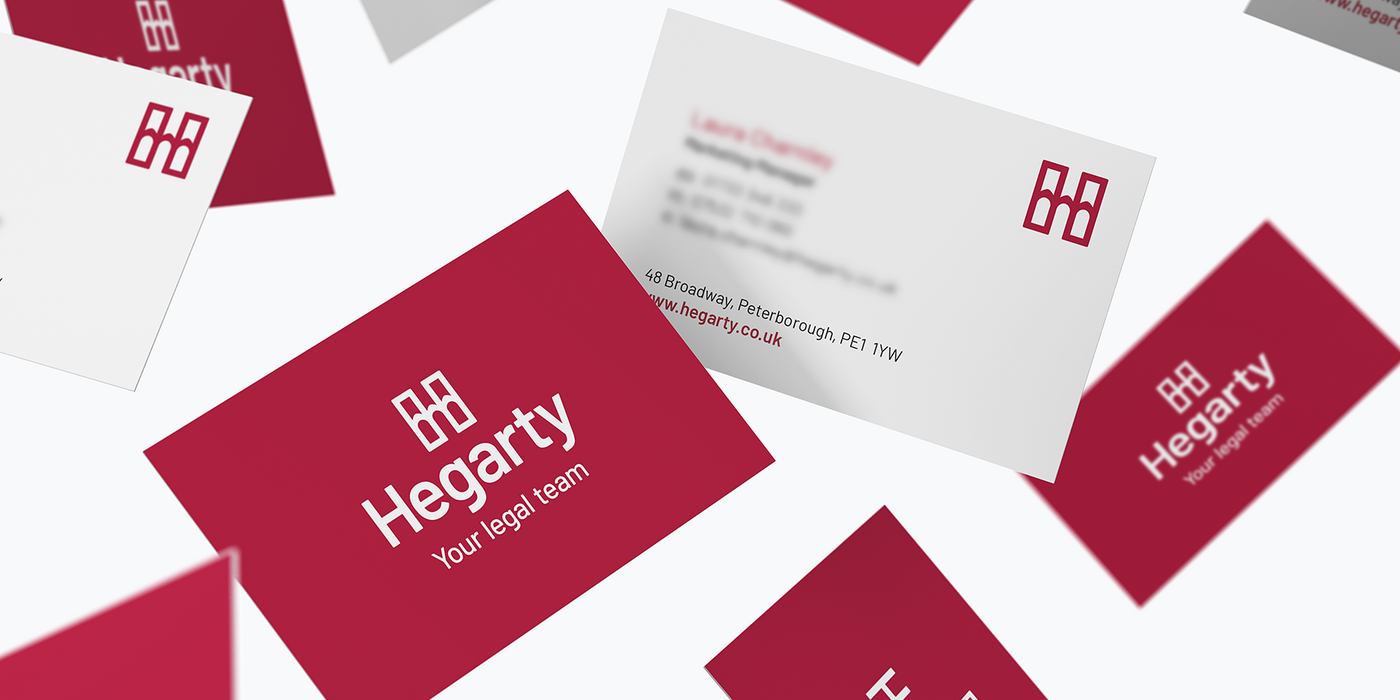 Hegarty rebrand business card